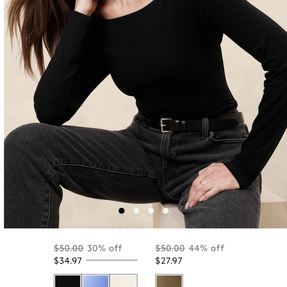 Women's Black Long Sleeve Top